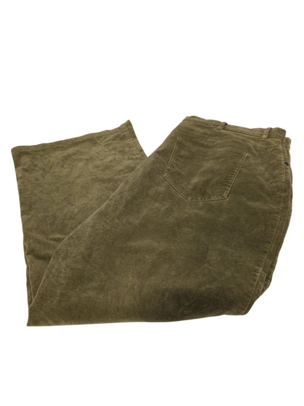 Vintage 90s Talbots Velour Pants Womens Plus Size 16W Green Earthy Academia Prep
